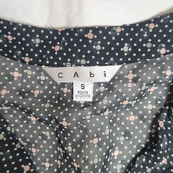 CAbi Black Polka Dot Oversized Top - Picture 3 of 5